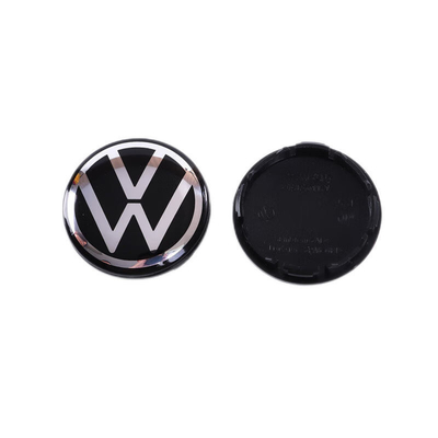 Volkswagen 68 mm 56 mm Autre année Voiture en plastique noir personnalisé Centre de roue Hub Caps Cover