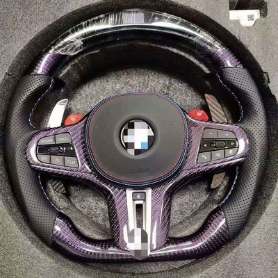 Volant BMW en fibre de carbone avec cuir perforé pour M3 M5 F20 F22 F30 F31 F36