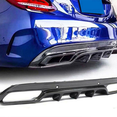 Diffuseur de pare-chocs arrière en fibre de carbone pour Mercedes Benz W205 C250 Sport C43 C63 AMG 2015 2019
