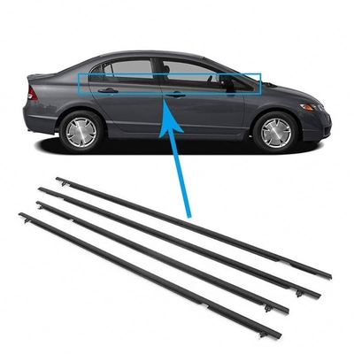 Une bande météo de porte de voiture en caoutchouc pour Honda Civic 72950-Sna-A01 72910-Sna-A01