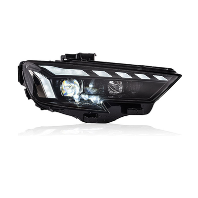 Assemblage de phares Audi A3 2017-2020 avec lentille LED modifiée à eau courante et signal de virage