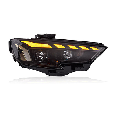 Assemblage de phares Audi A3 2017-2020 avec lentille LED modifiée à eau courante et signal de virage
