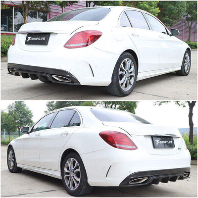 Mettez à niveau votre Mercedes Benz W205 C250 Sport avec le diffuseur de bouche de pare-chocs arrière en fibre de carbone