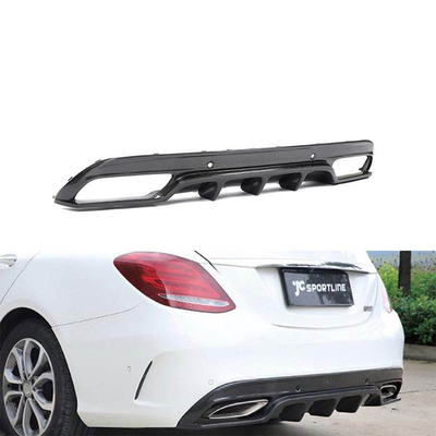 Mettez à niveau votre Mercedes Benz W205 C250 Sport avec le diffuseur de bouche de pare-chocs arrière en fibre de carbone