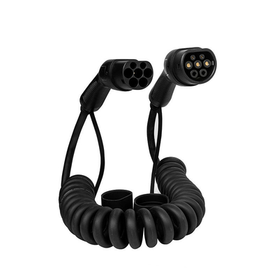 16A Mode de chargeur de véhicule électrique noir à 3 phases Niveau 3 Cable de charge de véhicule électrique pour voitures électriques