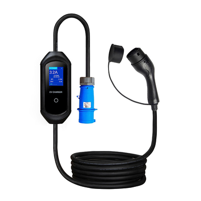 16A Chargeur portable de véhicule électrique de type 1 Station de charge avec indicateur LED rouge et câble
