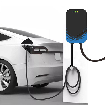 3Station de charge électrique à écran LCD de 0,5 pouce avec support d'application et puissance de sortie de 7 kW