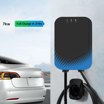 3Station de charge électrique à écran LCD de 0,5 pouce avec support d'application et puissance de sortie de 7 kW