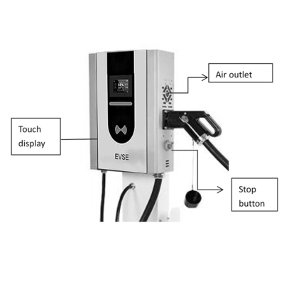 Chargeur électrique rapide de type GBT Chargeur murale en courant continu avec courant nominal de 0 à 200 A Puissance de sortie 20 kW