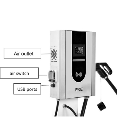 Chargeur électrique rapide de type GBT Chargeur murale en courant continu avec courant nominal de 0 à 200 A Puissance de sortie 20 kW