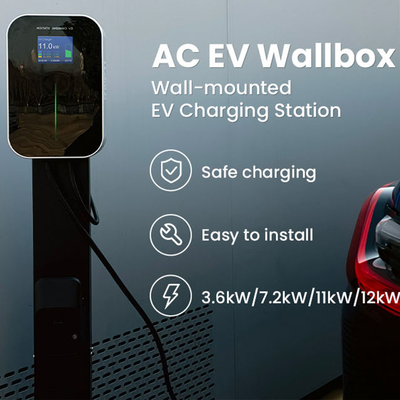 IP66 Stations de recharge au sol de type 2 résistantes à l'eau 16A à 3 phases pour chargeurs de véhicules électriques de 11 kW