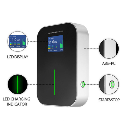 IP66 Stations de recharge au sol de type 2 résistantes à l'eau 16A à 3 phases pour chargeurs de véhicules électriques de 11 kW