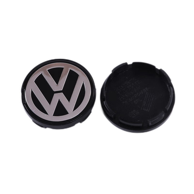 Volkswagen 68 mm 56 mm Autre année Voiture en plastique noir personnalisé Centre de roue Hub Caps Cover