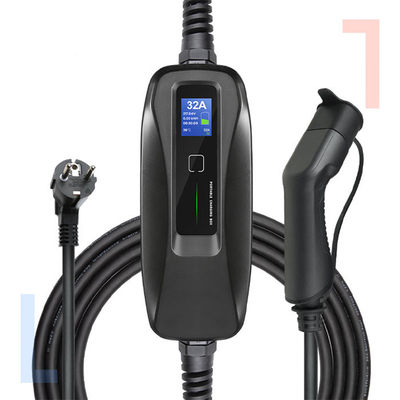 32A Type1/Type2 Boîte de recharge portable pour véhicules électriques pour câbles de recharge Nissan LEAF Noir