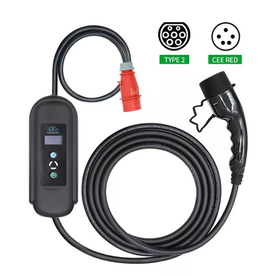Grand Chargeur de voiture IEC 62196 de type 2 16A 400V AC Mode 2 de charge EVSE 11KW