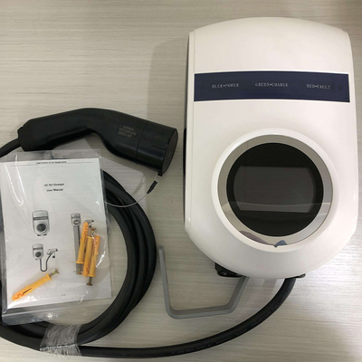 380v 11KW 22KW 8A 16A 24A 32A pile de charge commutable de type 2 avec une longueur de câble de 5 m