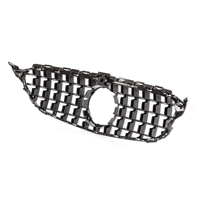 Grille de pare-chocs avant ABS Grille de pare-chocs avant de voiture de type GT Grille pour Classe C W205 2014-2018