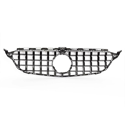 Grille de pare-chocs avant ABS Grille de pare-chocs avant de voiture de type GT Grille pour Classe C W205 2014-2018
