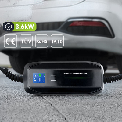 Chargeur électrique portable de type 1/type 2 de 16 ampères 110 V pour la recharge de véhicules électriques