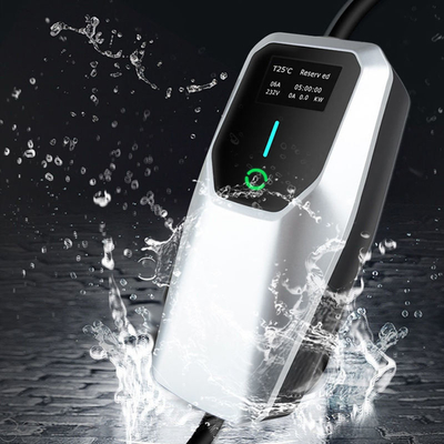 Chargeur EV portable à phase unique avec courant de sortie 6A-8A-10A-13A-16A-20A-24A-32A