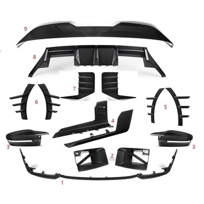 Partie automobile de pare-chocs avant de type MP à carbone sec pour BMW G80 G82 M3 M4 Autres accessoires de voiture