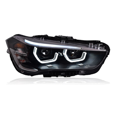 Assemblage de phares 12V Cuillère modifiée Lumière de course diurne Lentille laser LED Pour BMW X1