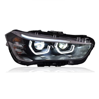 Assemblage de phares 12V Cuillère modifiée Lumière de course diurne Lentille laser LED Pour BMW X1