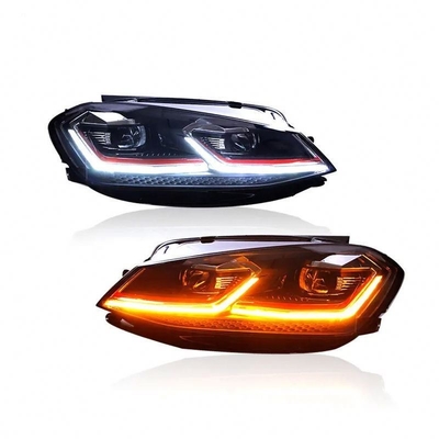 VW Golf 7 Mk7 2013-2020 Feuilleur à LED complet Bandes rouges Assemblage dynamique complet de lampes