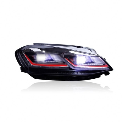 VW Golf 7 Mk7 2013-2020 Feuilleur à LED complet Bandes rouges Assemblage dynamique complet de lampes