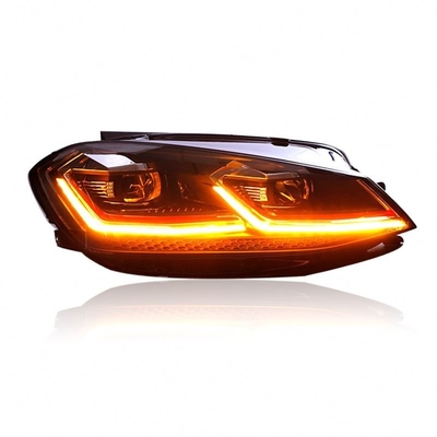 VW Golf 7 Mk7 2013-2020 Feuilleur à LED complet Bandes rouges Assemblage dynamique complet de lampes