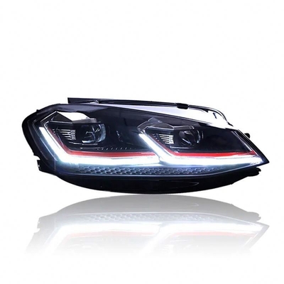 VW Golf 7 Mk7 2013-2020 Feuilleur à LED complet Bandes rouges Assemblage dynamique complet de lampes