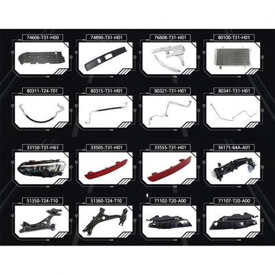 Pièces automobiles en aluminium accessoires pour Honda Civic 2020 2021 2022 2023 Réparation de but