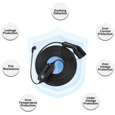Chargeur électrique portable 3,5 kW 16A Sae J1772 Type1 Ev pour voiture électrique avec prise personnalisée