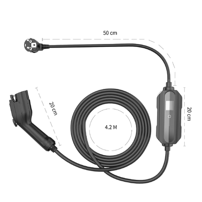 Chargeur électrique portable 3,5 kW 16A Sae J1772 Type1 Ev pour voiture électrique avec prise personnalisée