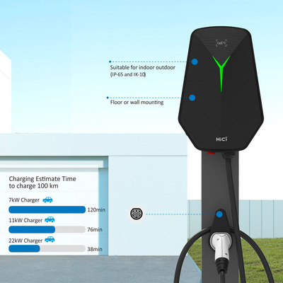 22 kW Puissance de sortie Station de recharge rapide AC pour voiture électrique EV avec connecteur de prise