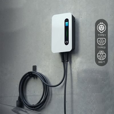 Station de recharge murale de voiture électrique à domicile 32A 7Kw avec tension d'entrée 200 220v